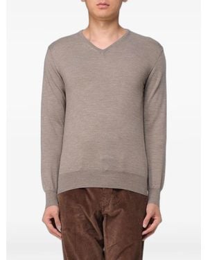 XC V-Neck Jumper - Grey