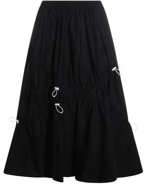 Moschino Drawstring Midi Skirt - Black