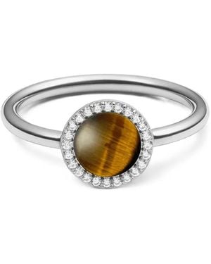 Daniel Wellington Audrey Tiger's Eye Crystal-Embellished Ring - Metallic