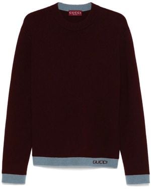 Gucci Intarsia Wool Sweater - Purple