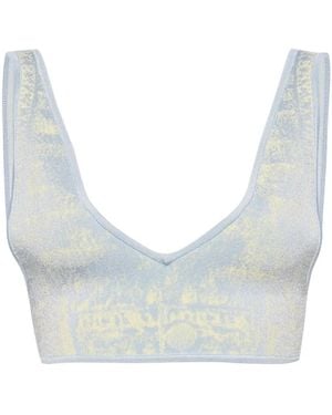 Ph5 Fake Denim Bra-Style Top - Gray