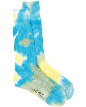 Suicoke Tie-Dye Ankle Socks - Blue