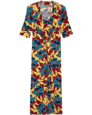 Colville Abito Midi A Fiori - Blu