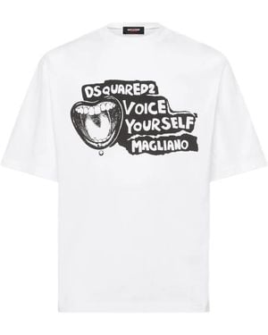 DSquared² X Magliano Printed T-Shirt - White