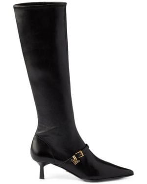 Prada Stretch Nappa Leather Boots - Black