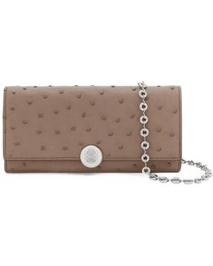 Loewe Gekörntes Portemonnaie Mit Kette - Braun
