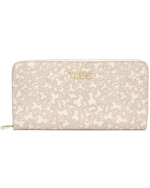 Tous Zip-Around Floral Wallet - Natural