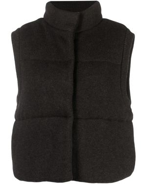 LeKasha Montana Padded Cashmere Gilet - Black