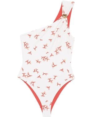 Fendi Costume Da Bagno Monospalla - Bianco