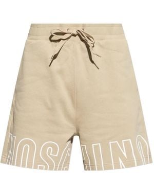 Moschino Logo-Detail Shorts - Natural