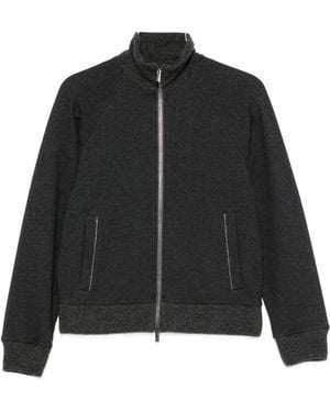 Peserico Pullover Mit Raglanärmeln Und Reißverschluss - Schwarz