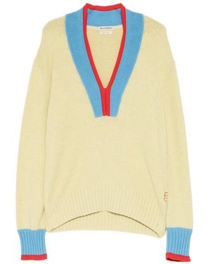JW Anderson Colour-Block V-Neck Jumper - White