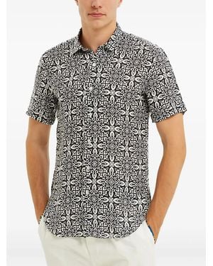 Peninsula Blouse À Imprimé Peau De Serpent - Gris