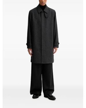 HUGO Abrigo con motivo pied de poule - Negro