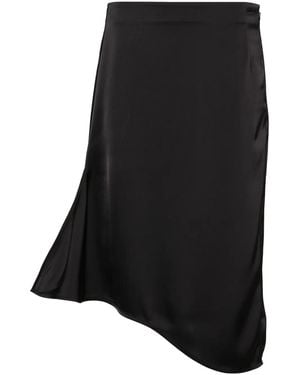 Remain Knot-Detailing Midi Skirt - Black