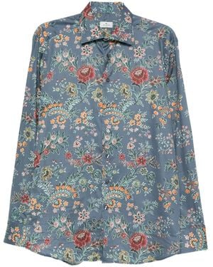 Etro Floral-print shirt - Azul