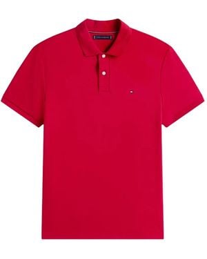 Tommy Hilfiger Logo-Detail Polo Shirt - Red
