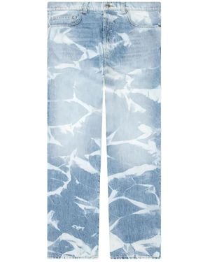 NAHMIAS Bleach-Dye Five-Pocket Jeans - Blue