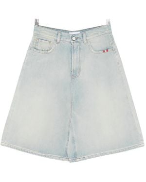 AMISH Distressed Denim Shorts - White