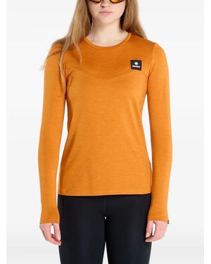 Saysky Reflective Logo Long-Sleeve T-Shirt - Orange