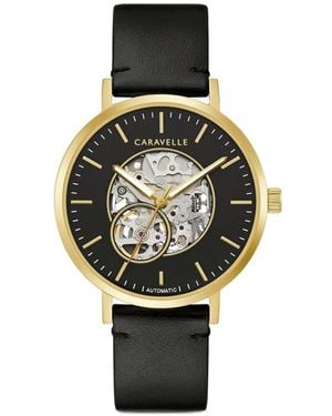 Bulova Caravelle Skeleton 40Mm Watch - Black