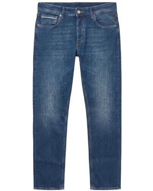 Replay Faded-Effect Slim-Fit Jeans - Blue