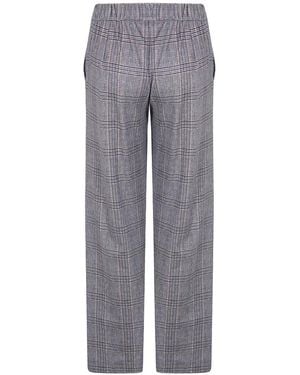 Whyci Check-Print Trousers - Grey