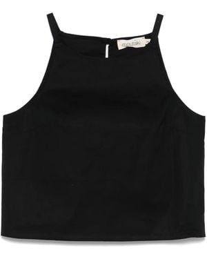 MOUTAKI Keyhole-Detail Top - Black
