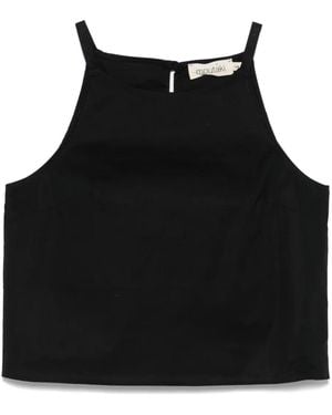 MOUTAKI Top Mit Schlüssellochausschnitt - Schwarz