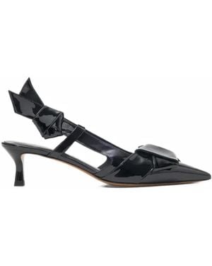 Maje Bow-Detail Slingback Court Shoes - White