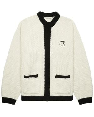 Joshua Sanders Logo-embroidered Cardigan - White
