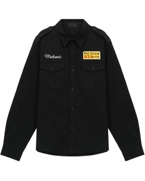 RTA Lionel Embroidered Shirt - ブラック