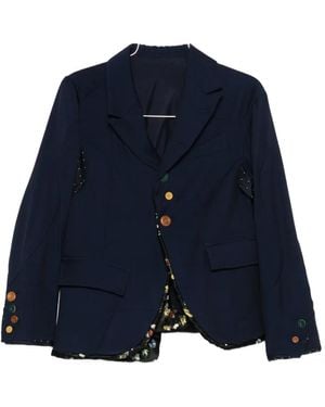Undercover Contrasting-Button Jacket - Blue