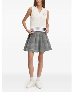 adidas Knitted V-Neck Sleeveless Top - Gray