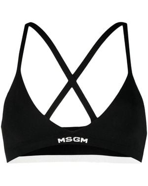 MSGM Reggiseno A Coste - Nero