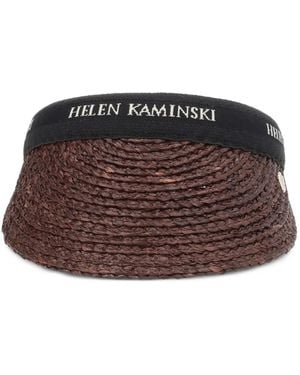 Helen Kaminski Visière En Raphia À Logo - Brown