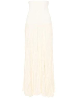 Johanna Ortiz Light Sound Crinkled Midi Skirt - White