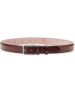 Lottusse Bear Polished-Finish Buckle Belt - Brown