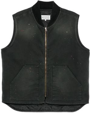 Maison Margiela Paint-Splatter Gilet - Black