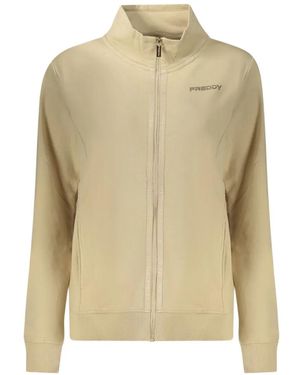Freddy Zip-Up Mock-Neck Sweatshirt - Natural