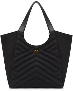 Pinko Quilted Tote Bag - Black