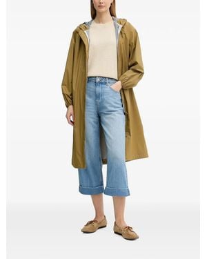 Save The Duck Hooded Oversized Coat - Blue