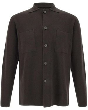 FILIPPO DE LAURENTIIS Patch-Pocket Shirt - Black