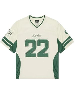 BROKEN PLANET Number-Detail Football T-Shirt - Green
