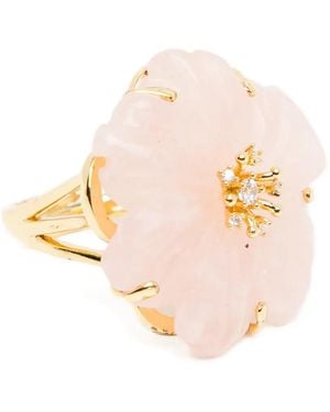 BLAKLACE Ring Verfraaid Met Bloem - Naturel