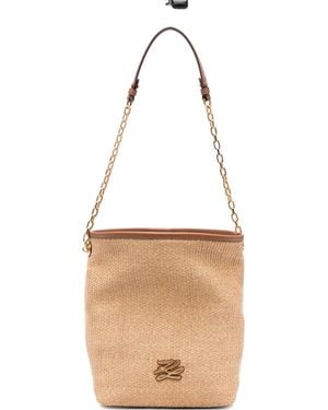 Karl Lagerfeld K/Autograph Woven Chain-Strap Bag - Wit