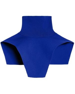 Jil Sander Camisa con cuello alto - Azul