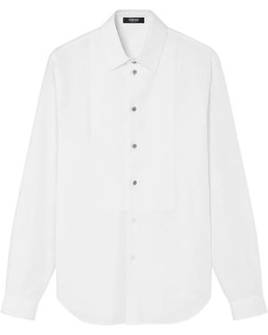 Versace Stretch Cotton-Piqué Evening Shirt - White