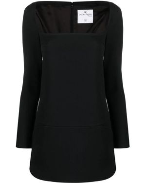 Courreges Square-Neck Mini Dress - Black