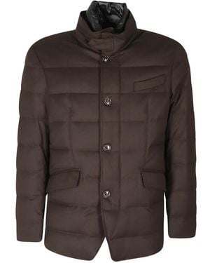 Montecore High-Neck Wool Padded Jacket - Brown